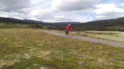 Mye av runden har svært gode sykkelforhold, her i Orkeldalen. Stort sett flatt  men noen få kvasse motbakker.